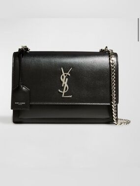 Like new Saint Laurent Black “sunset” Envelope Chain Shoulder Bag Retails $2800